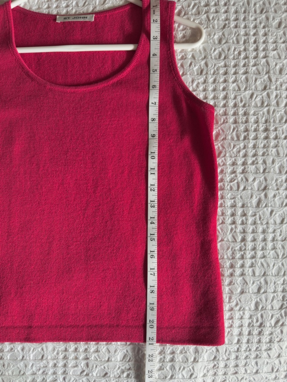 St. John Santana Knit Tank Pink Scoop Neck Shell Top Women’s Small Classic - Picture 5 of 8